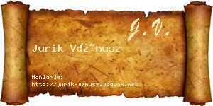 Jurik Vénusz névjegykártya